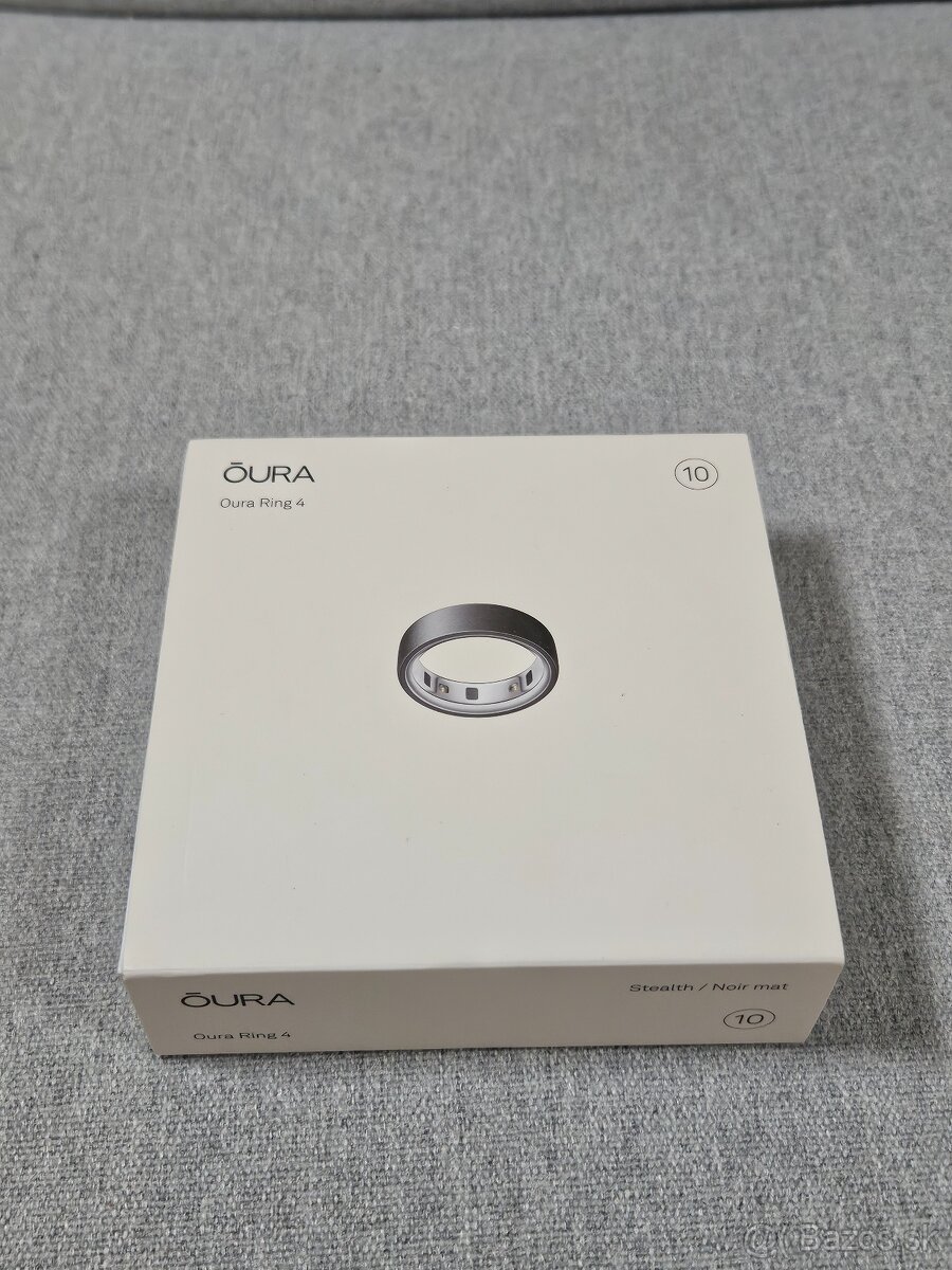 Oura Ring Gen 4 – Stealth Noir Matte, veľkosť 10 – nový