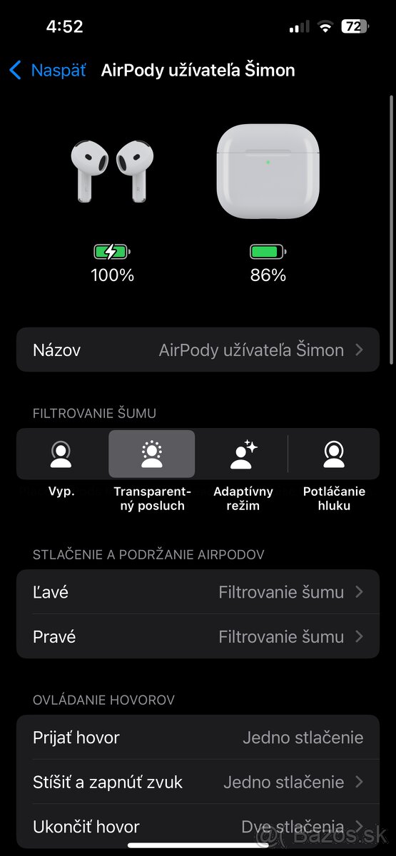 Predám Apple Airpods 4 s ANC - 10