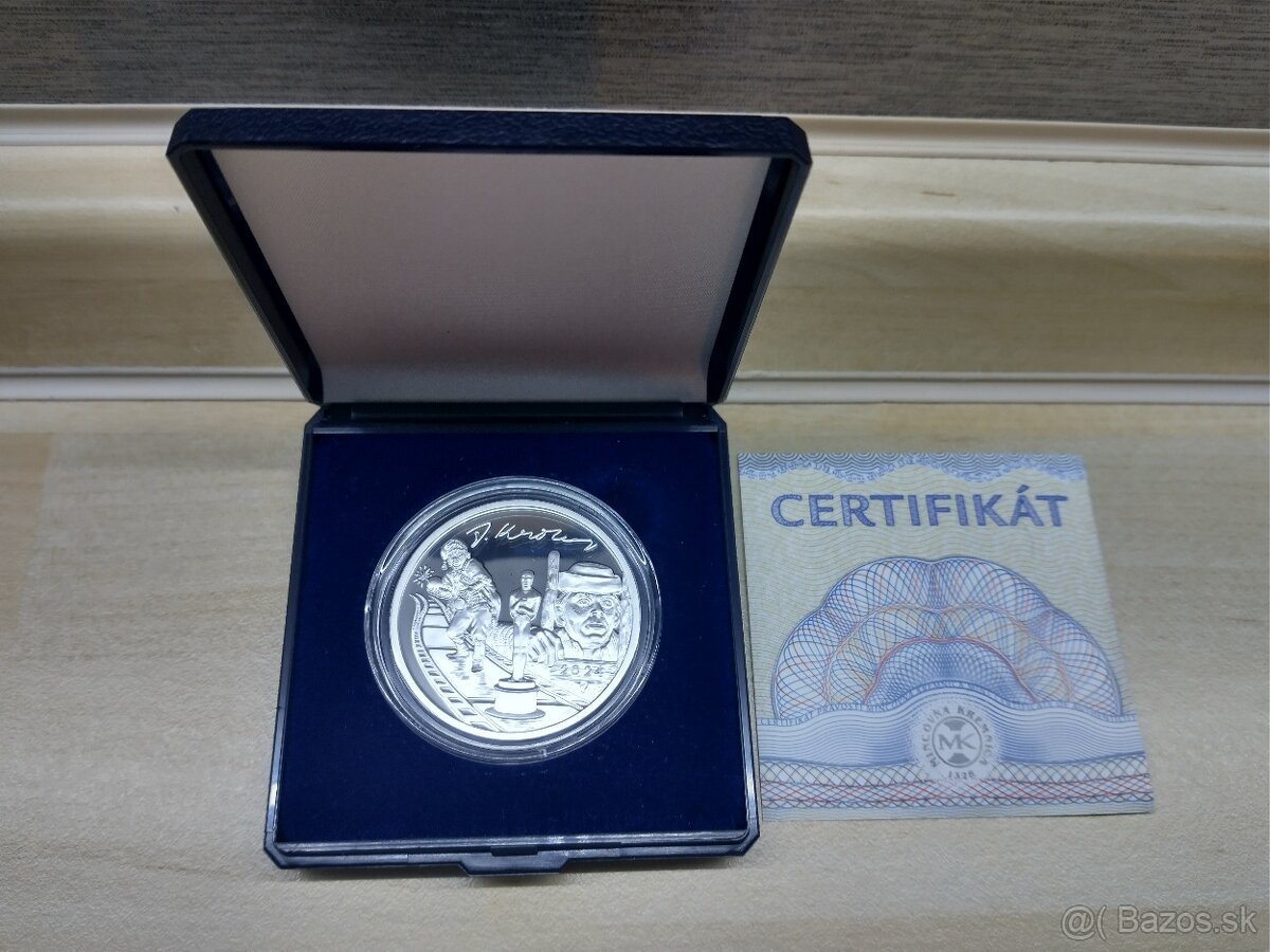 strieborné pam.medaile, vznik ČSR, šlikovského toliar 1519, - 10