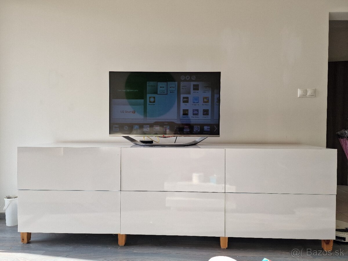 Komoda, biela, leskla - 10