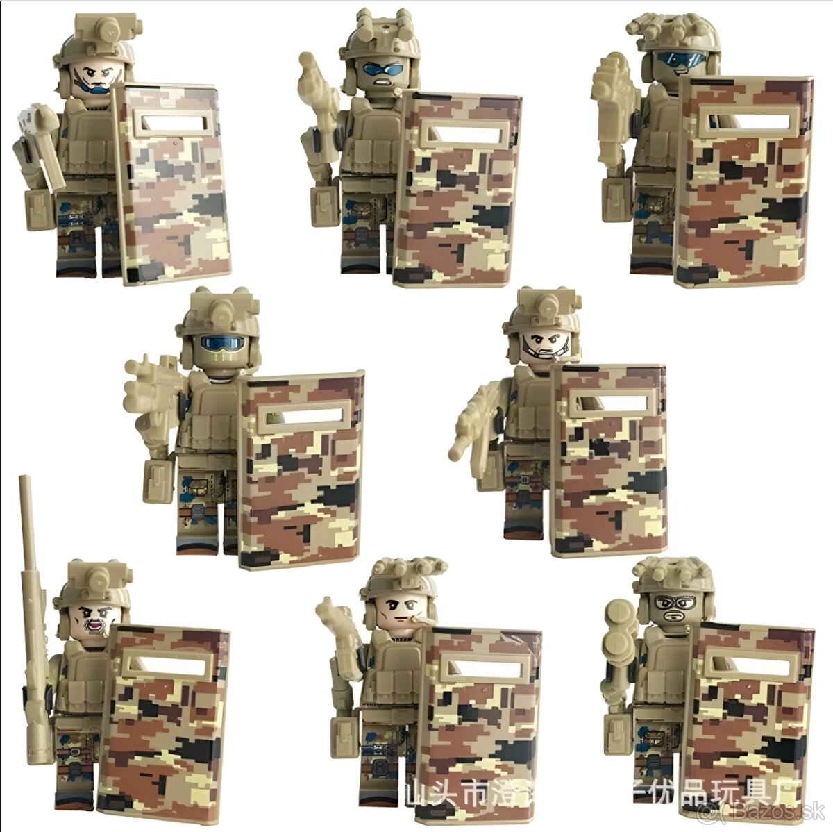 Rôzne sety vojakov 7 + doplnky - typ lego - nové - 10