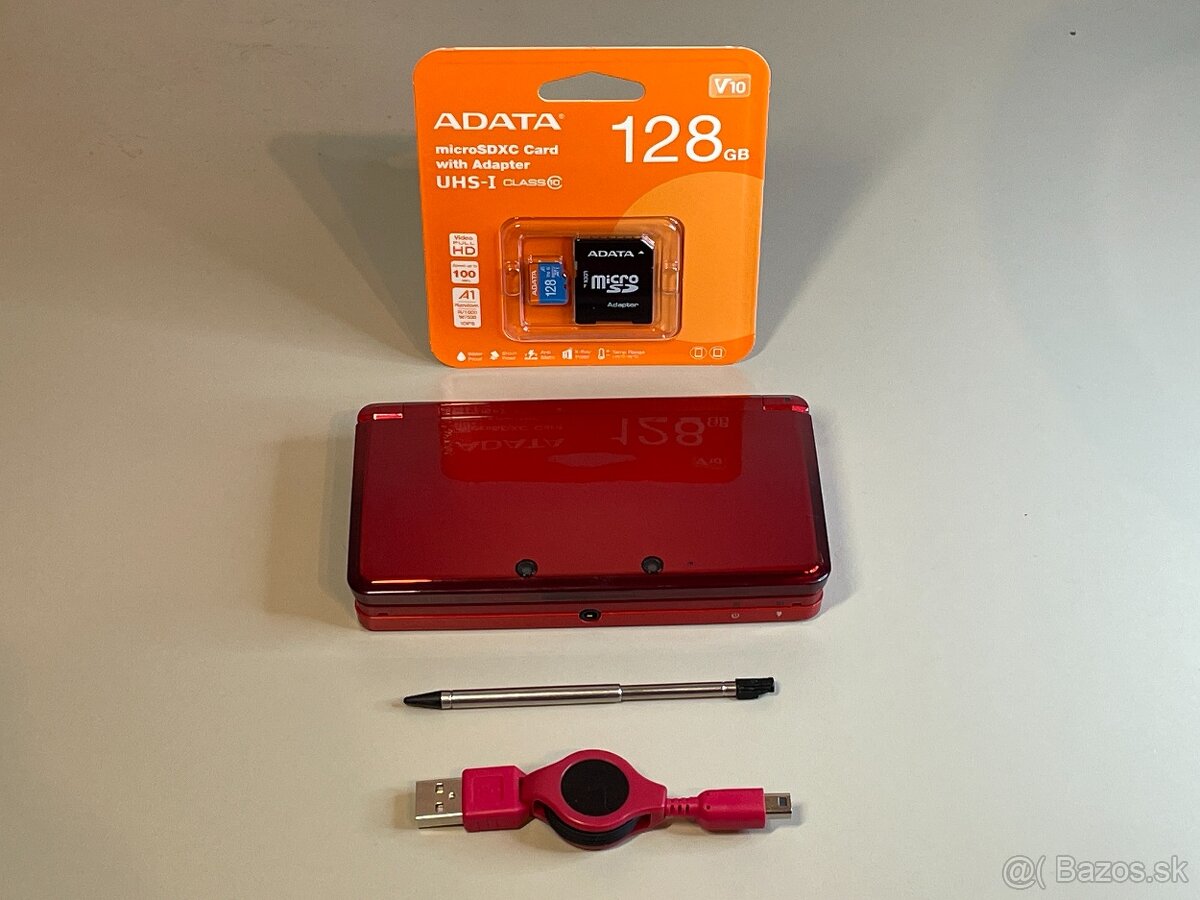 Nintendo 3DS Metallic Red 128 GB CFW Luma - 10