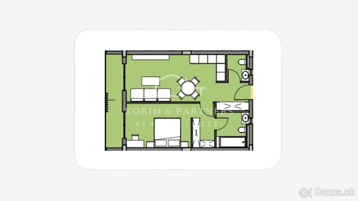 2 izbový apartmán s rozlohou od 54,6 do 55,57 m² - 10