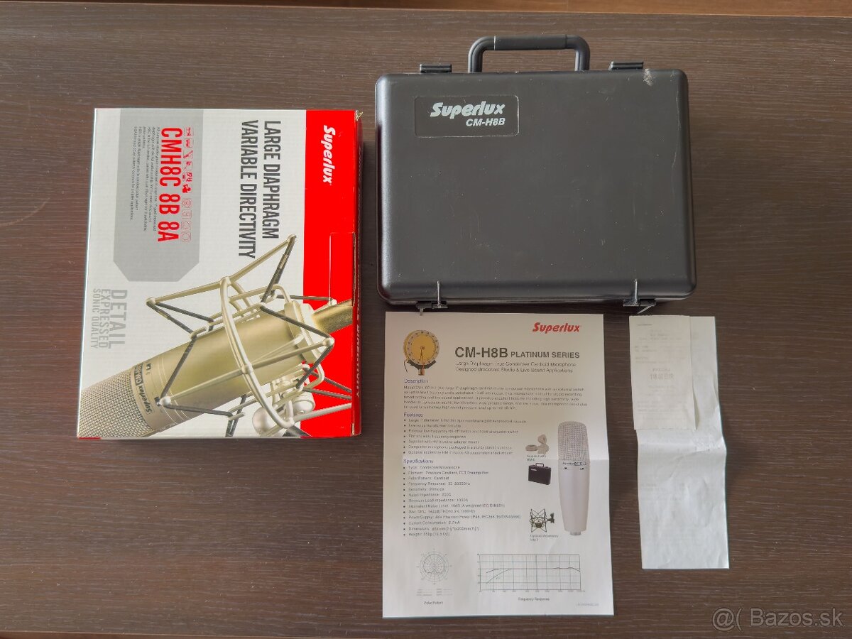 Superlux CMH8B Kondenzátorový štúdiový mikrofón - 10