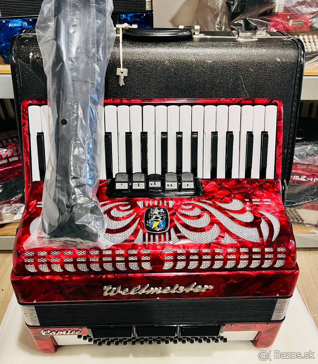 Predám akordeón Weltmeister Caprice 80 basový - kvalitný nem - 10