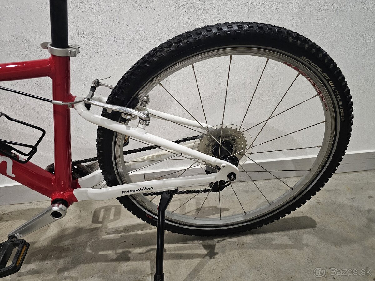 Woom 5 červenej farby - detský bicykel - 10