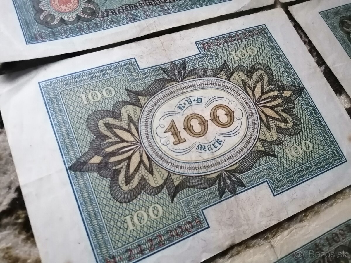 staré nemecké Ríšske bankovky - 10