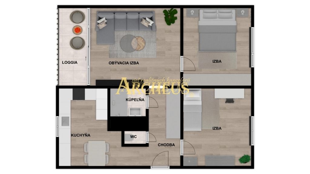 NÁJOM - 3 IZBOVÝ BYT S LOGGIOU, JIRÁSKOVA, BARDEJOV - 10