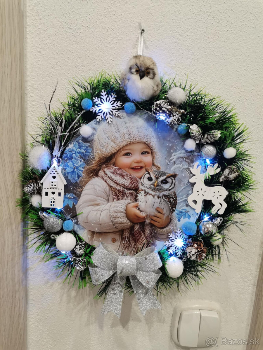 Vianočné a zimné venčeky na dvere. - 10