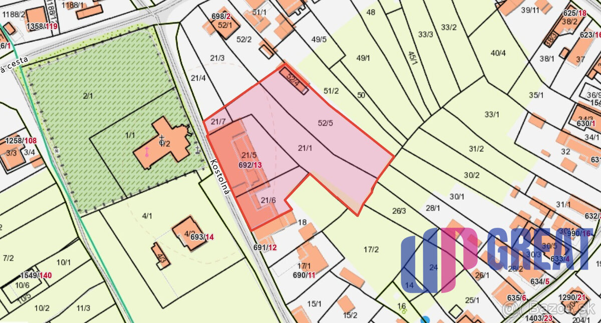Areál v centre obce Jelka – 5287 m² - 10
