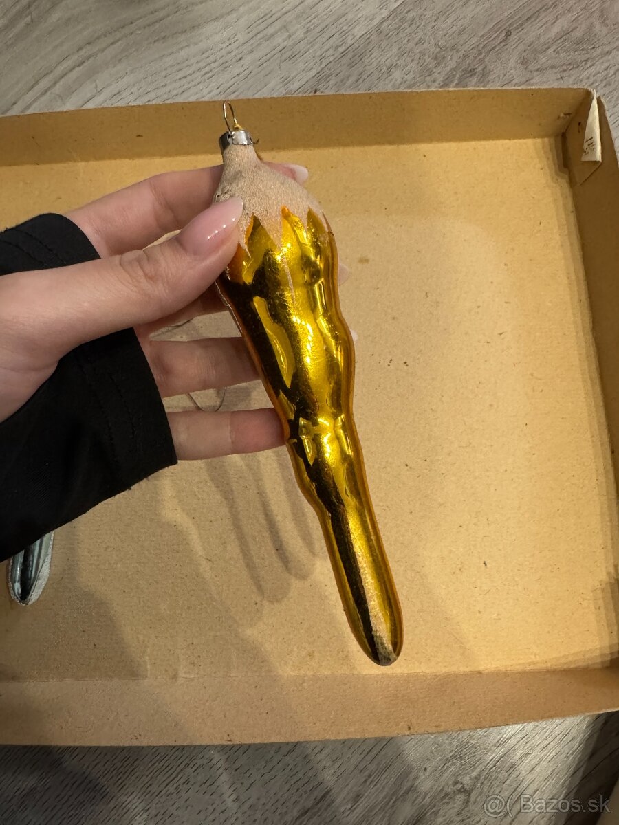 Retro vianočné ozdoby cencúle - 10