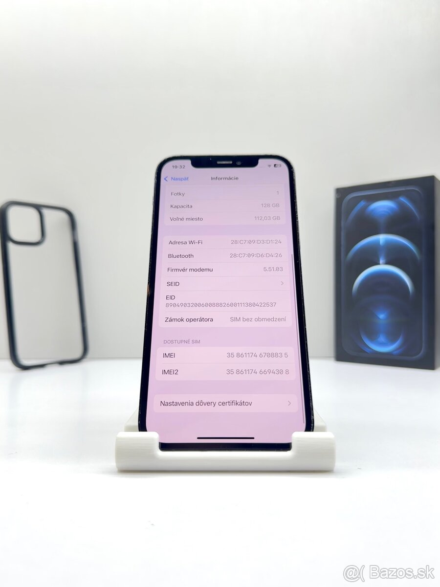 iPhone 12 PRO 128GB PACIFIC BLUE 100% NOVÁ BATÉRIA - 10