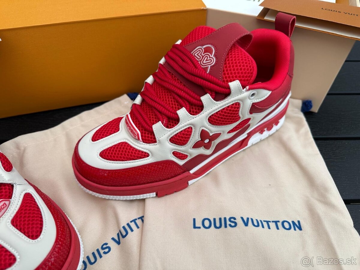 Louis Vuitton tenisky RED komplet balenie - 10