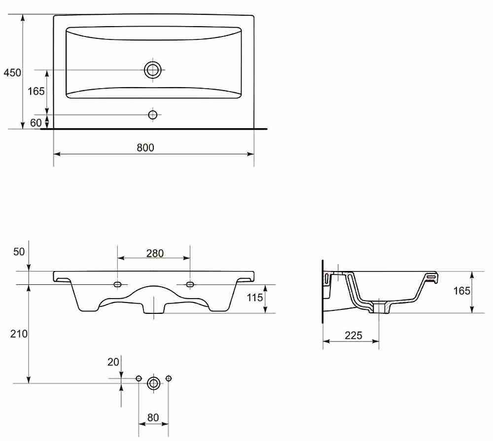 Kúpeľňová skrinka s umývadlom a batériou - 10