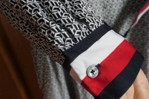 TOMMY HILFIGER MONOGRAM luxusne dlhe damske saty S/M - 10