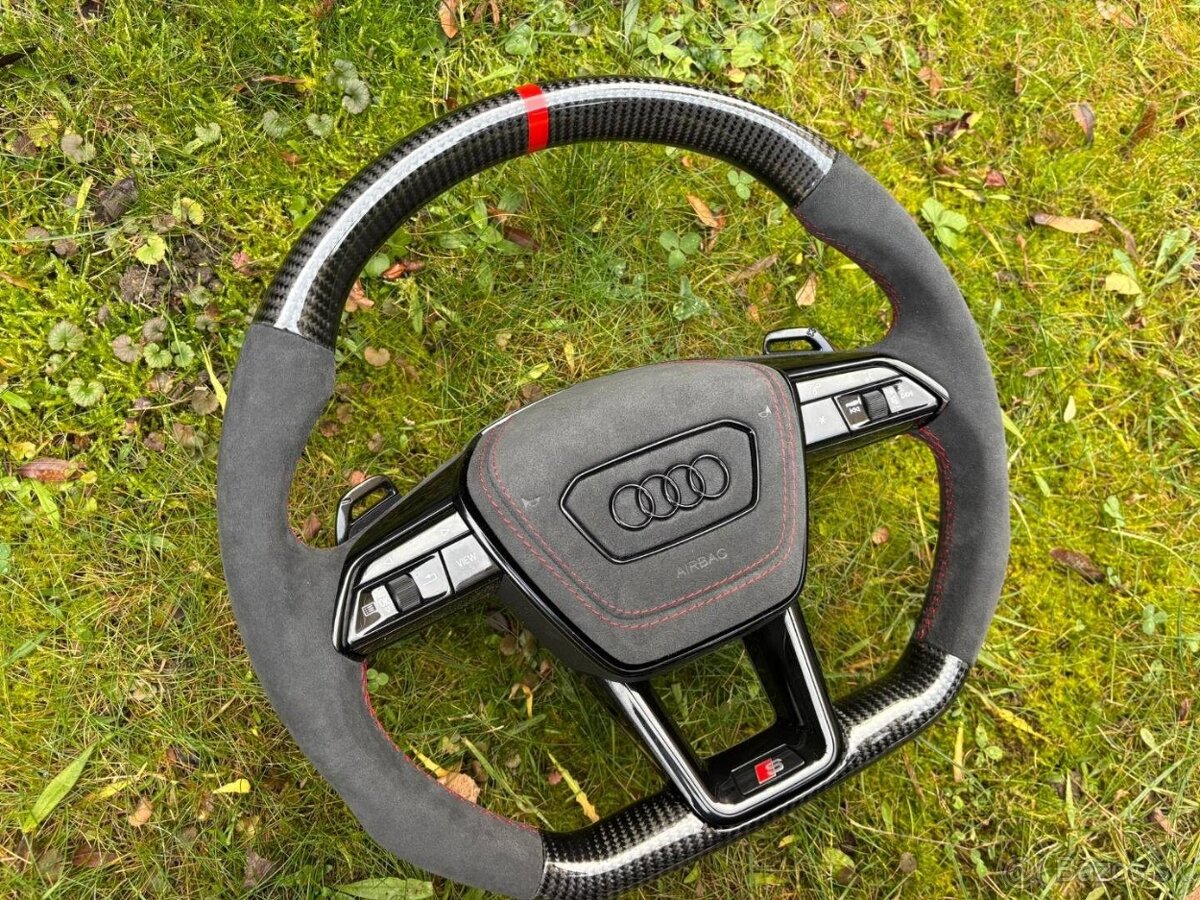 AUDI KARBON / ALKANTARA SPORTOVY VOLANT -vyhrievaný- - 10