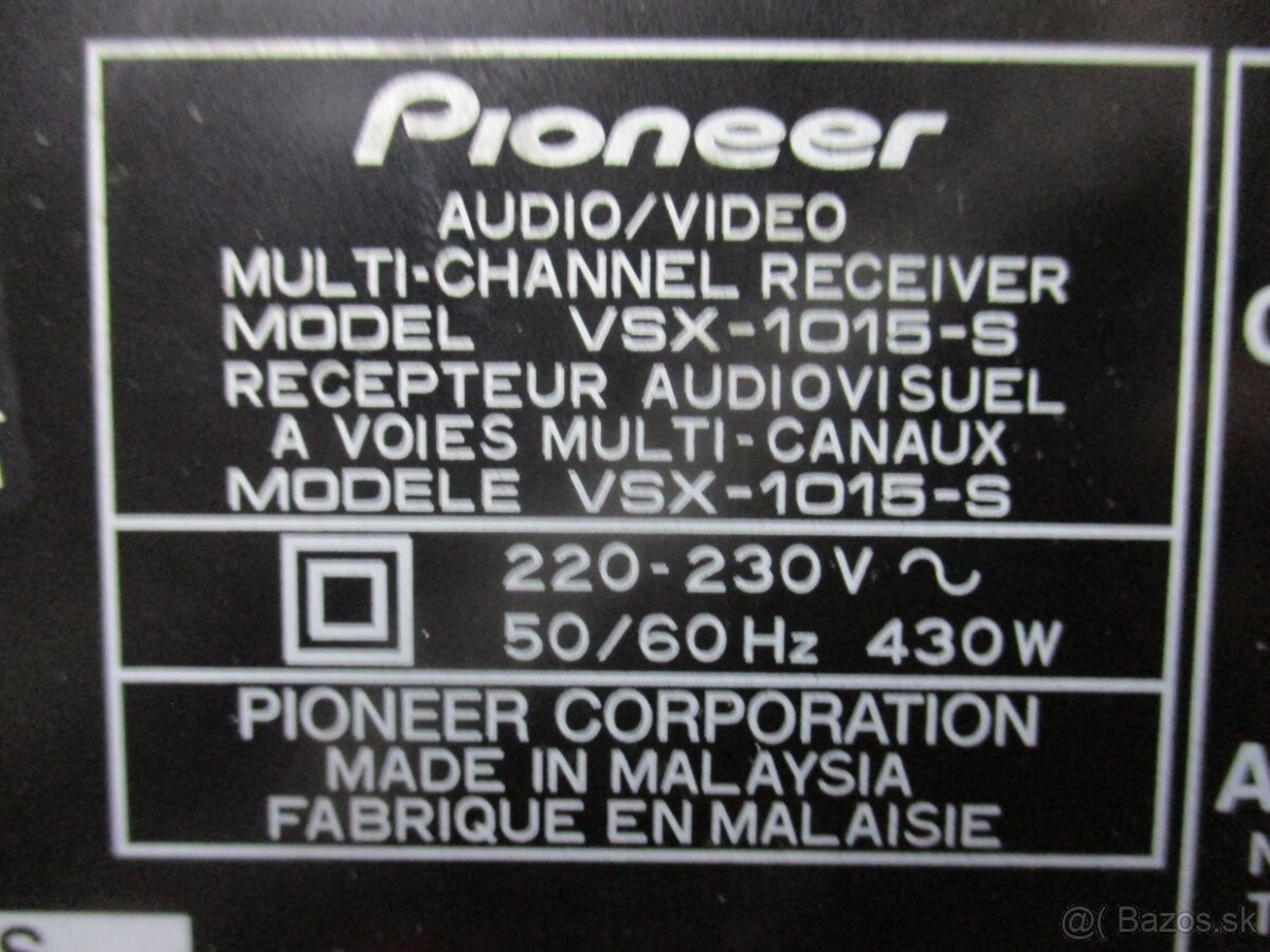 PIONEER VSX-1015-S receiver - 10