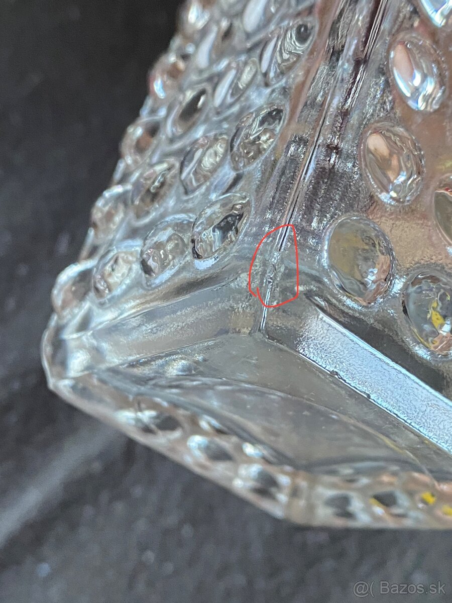 Svietniky a váza - číre sklo - 10