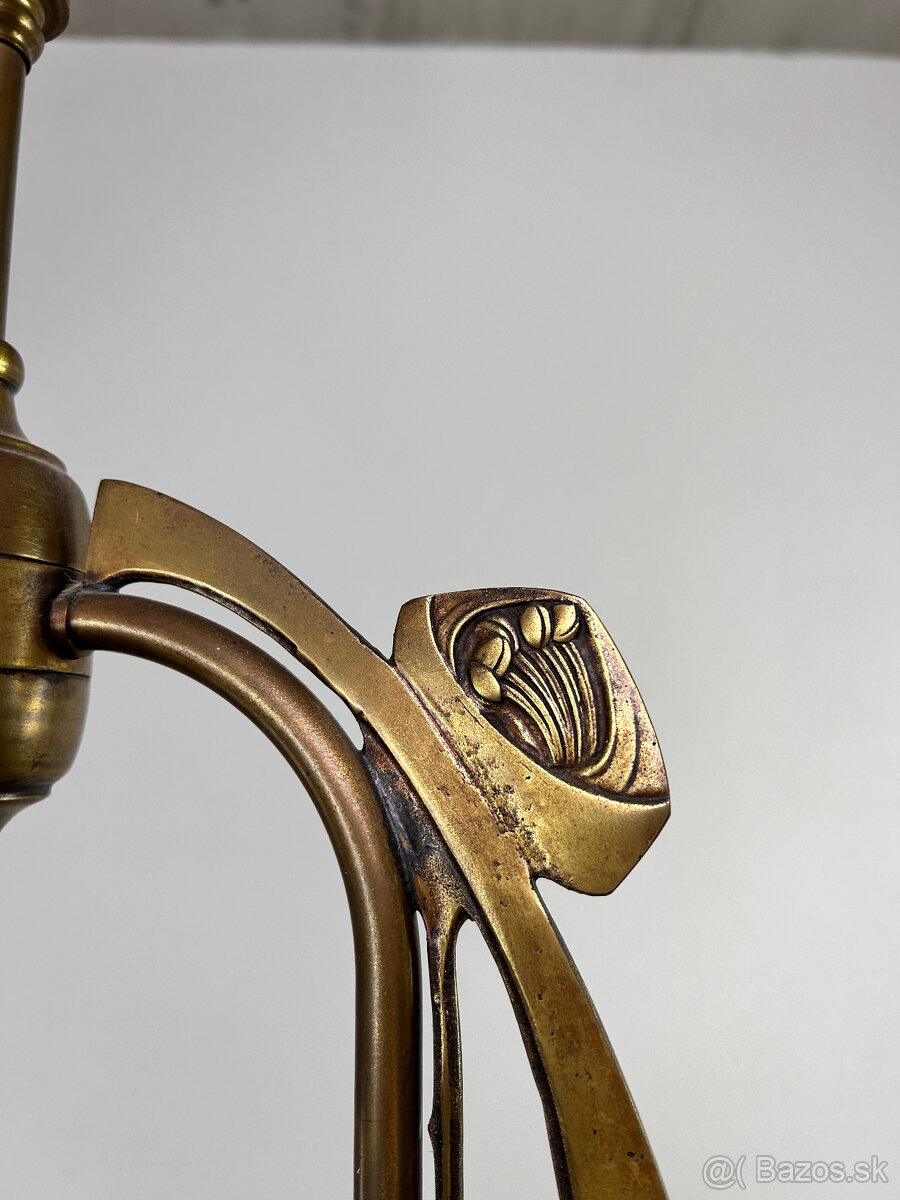 Secesný luster +3 nástenné lampy - 10