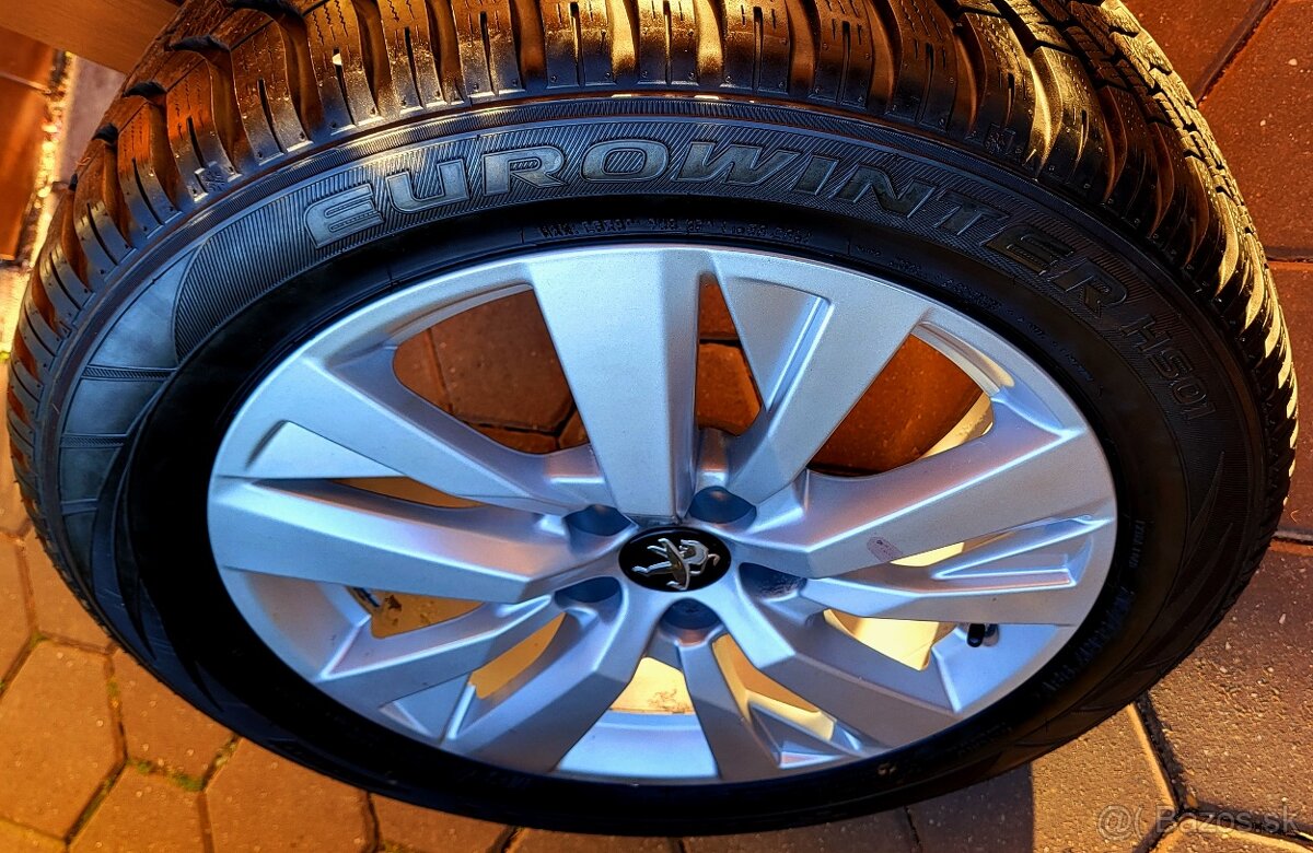 alu R17 5x108 orig. Peugeot, zimné pneu 215/55 (215/65) - 10