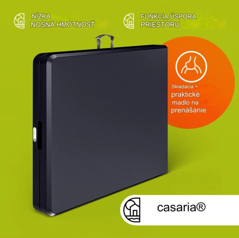 Skladací stôl antracit 183x75x73cm - 10