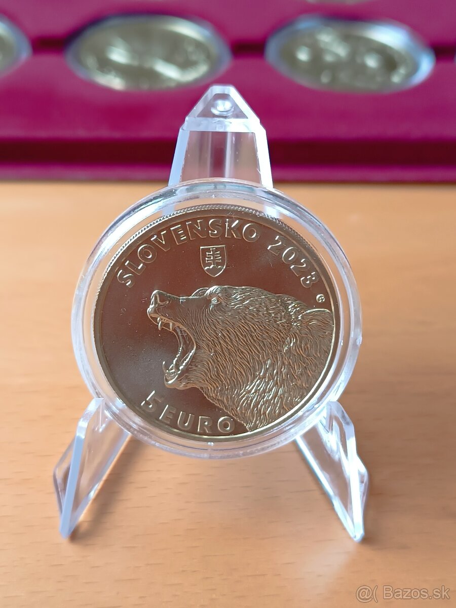 5€ mince, fauna a flóra, UNC, euro vlk,včela ,euro minca - 10