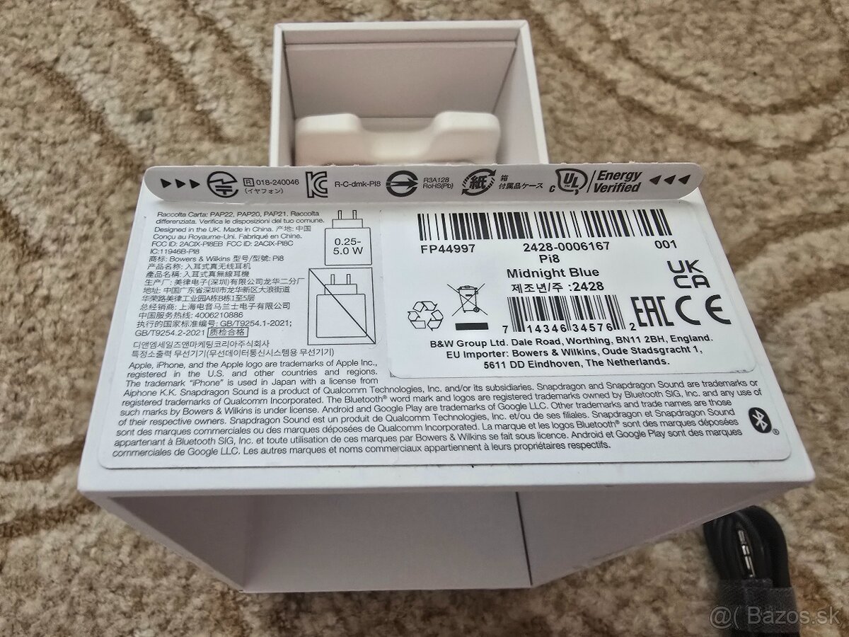 bluetooth sluchadla Pi8 Midnight Blue zaruka - 10