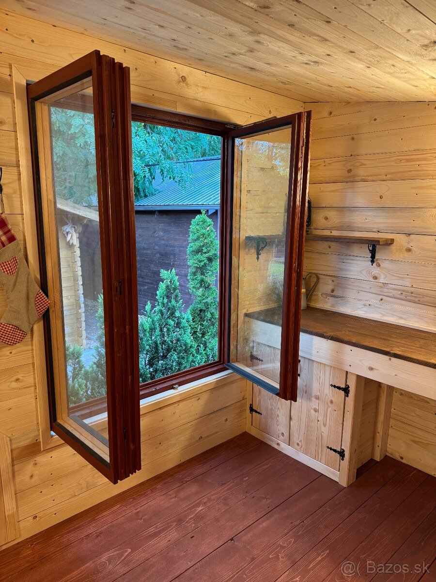 Celodrevená drevenica na kolesách - 10