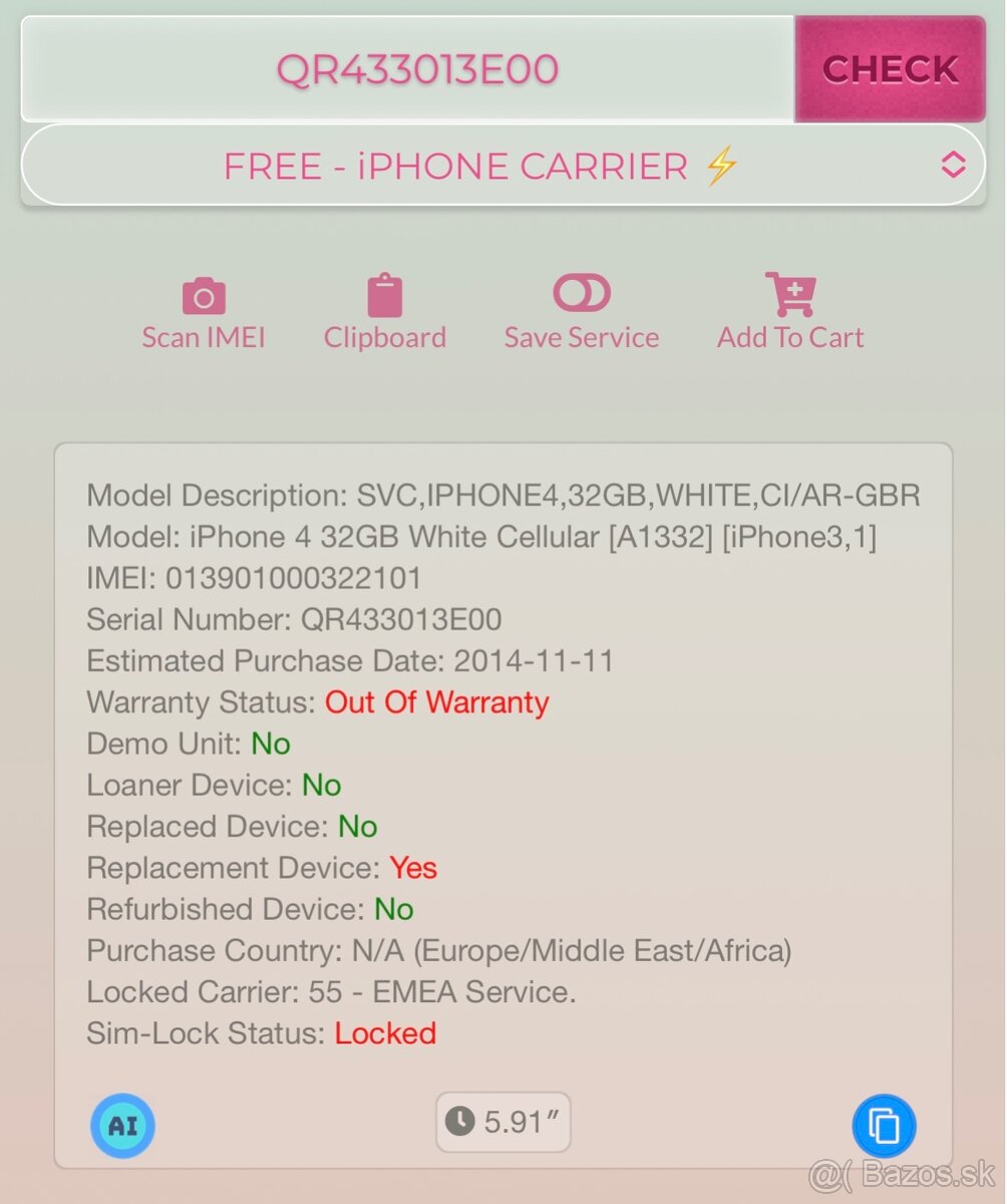 Nový Apple iPhone 4 32GB White - 10