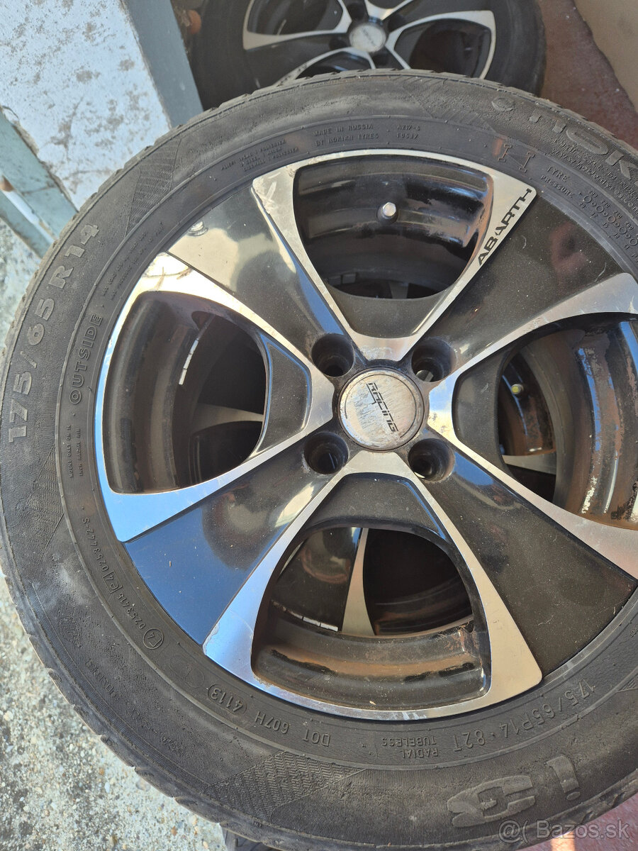 Letné pneumatiky Nokian 175/65 R14 + disky Abarth - 10