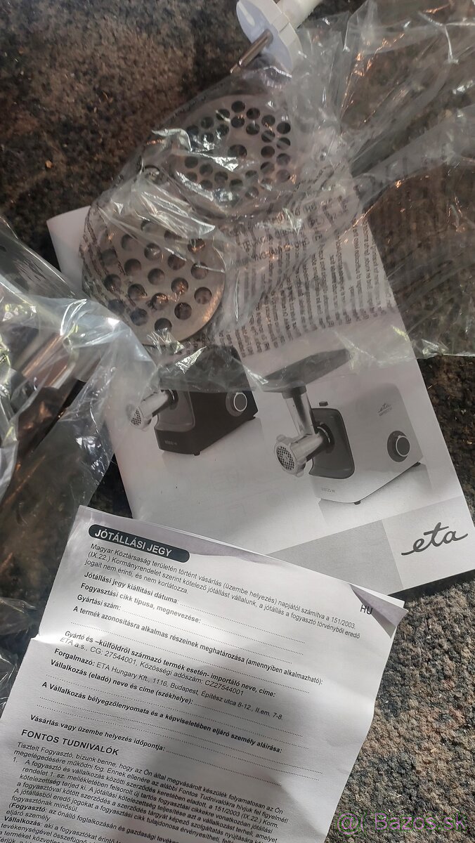 Eta Ambo 3 mlynček na mäso a výrobky - 10