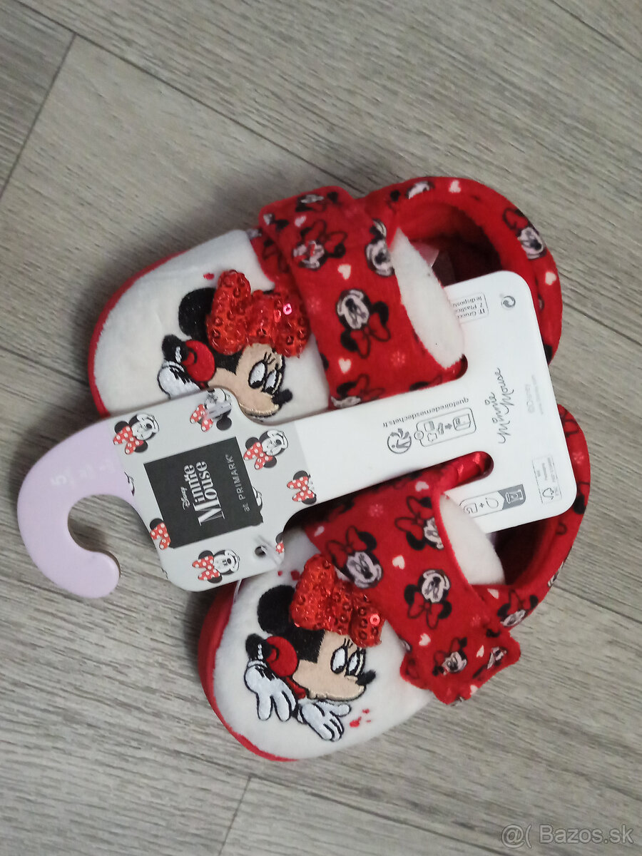 Mäkké teplé papučky Disney Minnie Mouse veľkosť 22 - 10