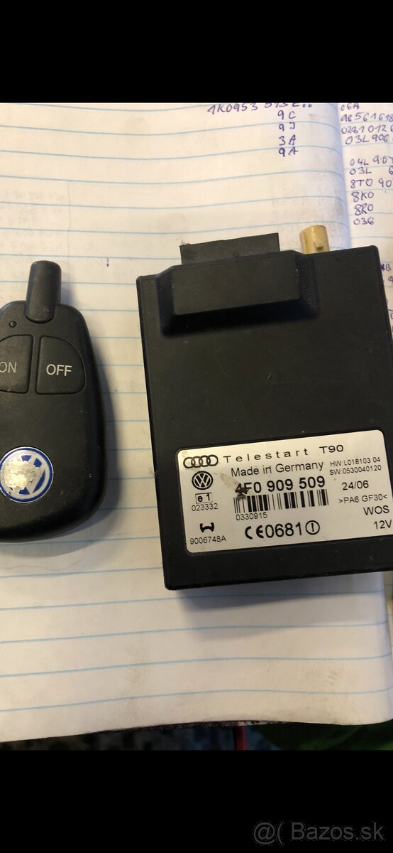 dialkovy ovladac pridavne kurenie webasto telestart - 10