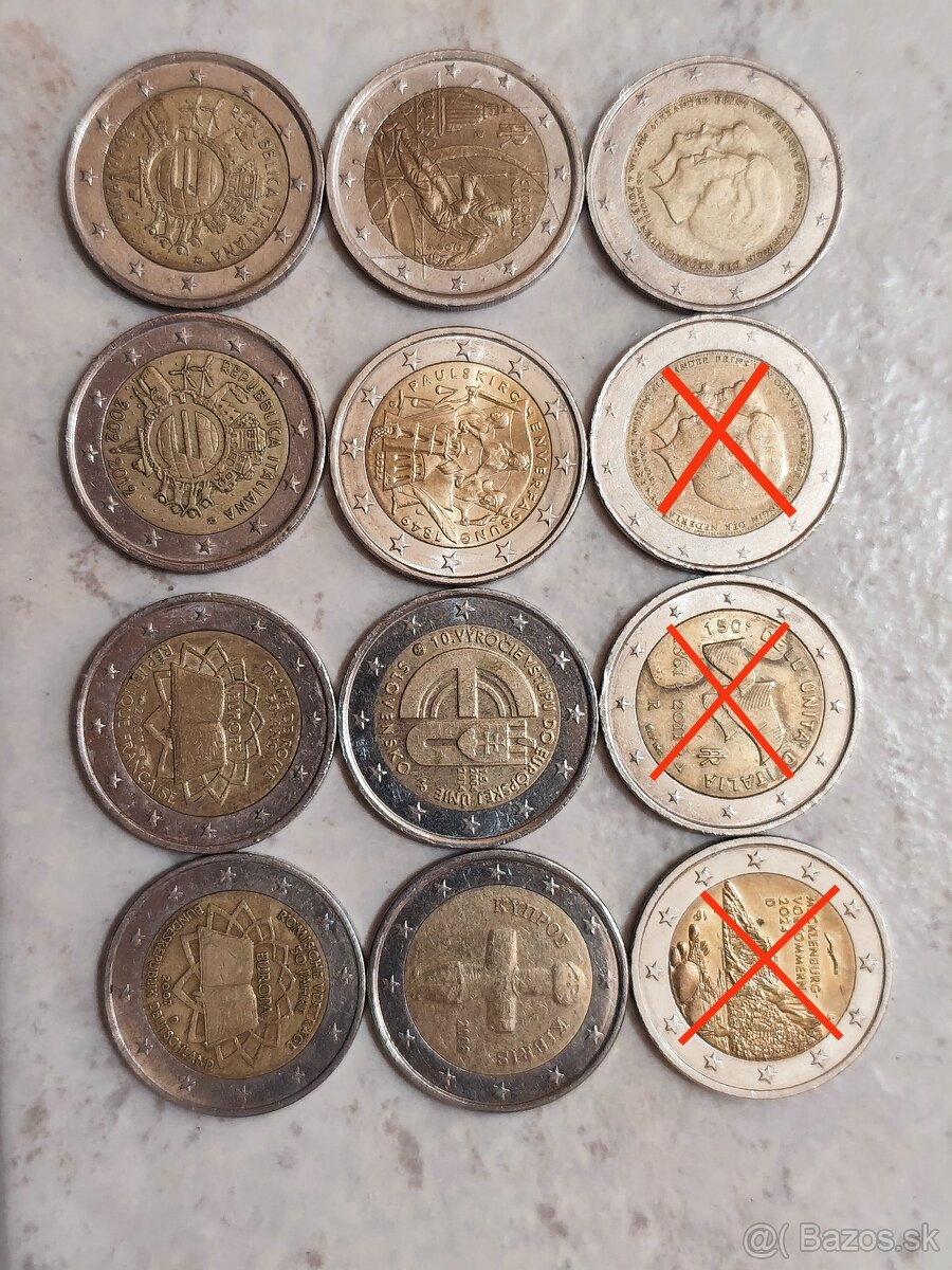 2 eurové mince - 10