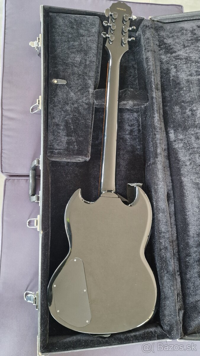 Predám Epiphone G-400 Tony Iommi Ebony + kufor - 10
