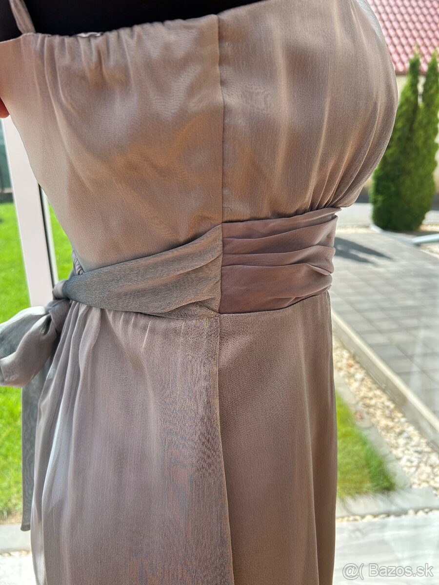 Predám sivé spoločenské šaty - 10