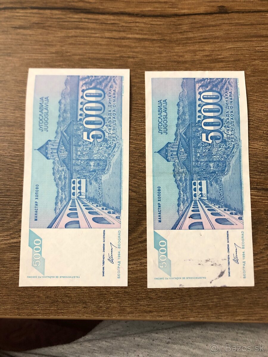 Bankovky JUHOSLAVIA 2 - 10