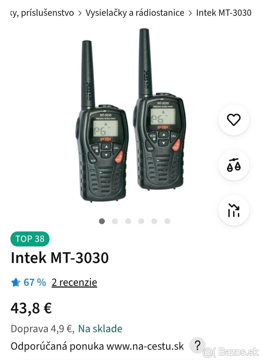 Vysielačka INTEK MT 3030 - 10