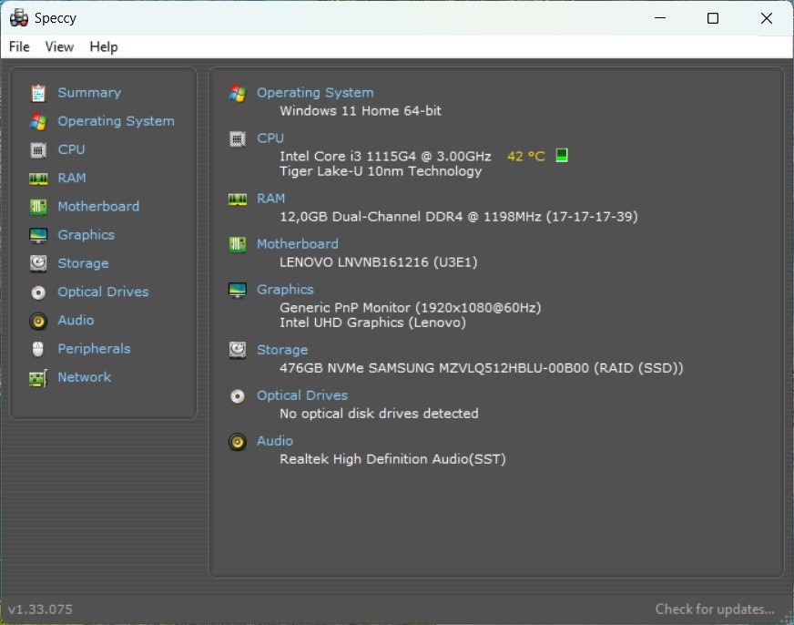 Lenovo V15 G2 /Core i3-1115G4/12GB RAM/FHD IPS/512GB SSD - 10
