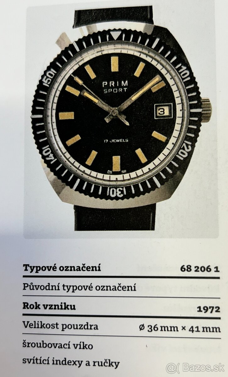 Československé mechanické vintage retro hodinky PRIM Sport 2 - 10