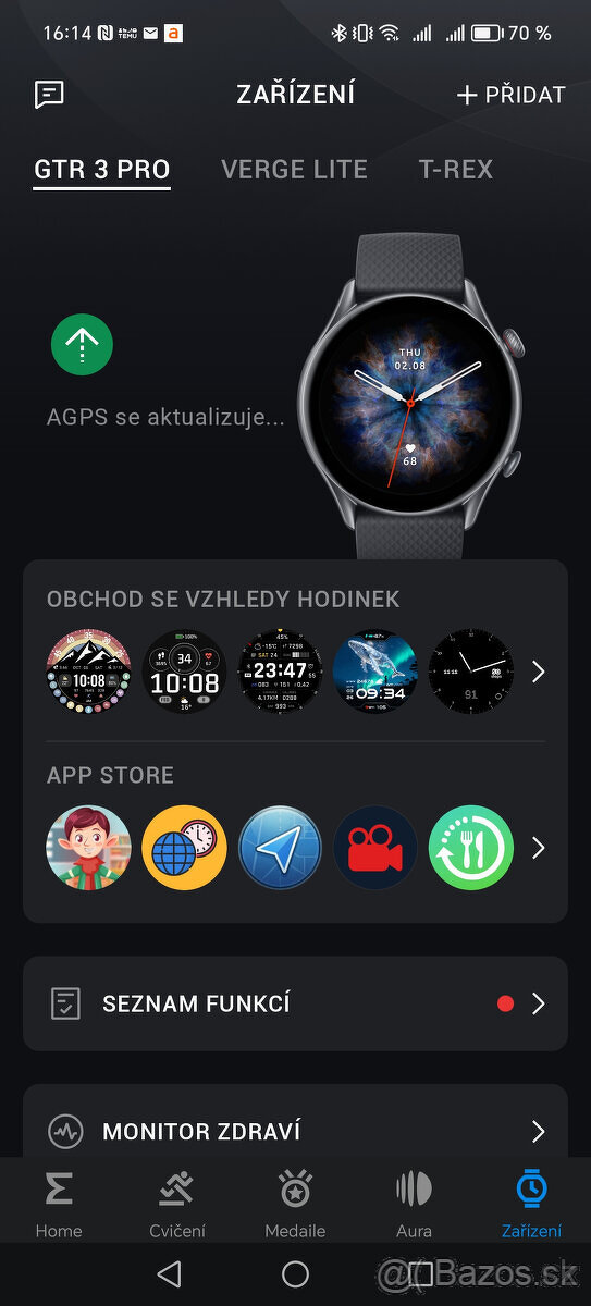 Amazfit GTR 3 Pro Black hodinky - 10