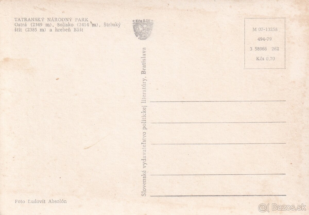 Staré pohľadnice Vysoké Tatry, Javorina, Štrbské pleso - 10