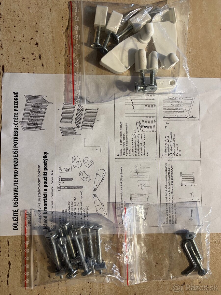 Detska postielka s matracom a chranicom matraca - 10