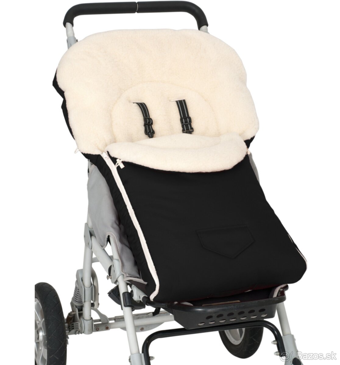 Kvalitný fusak + madlá na kočík - ovčia merino vlna - 10