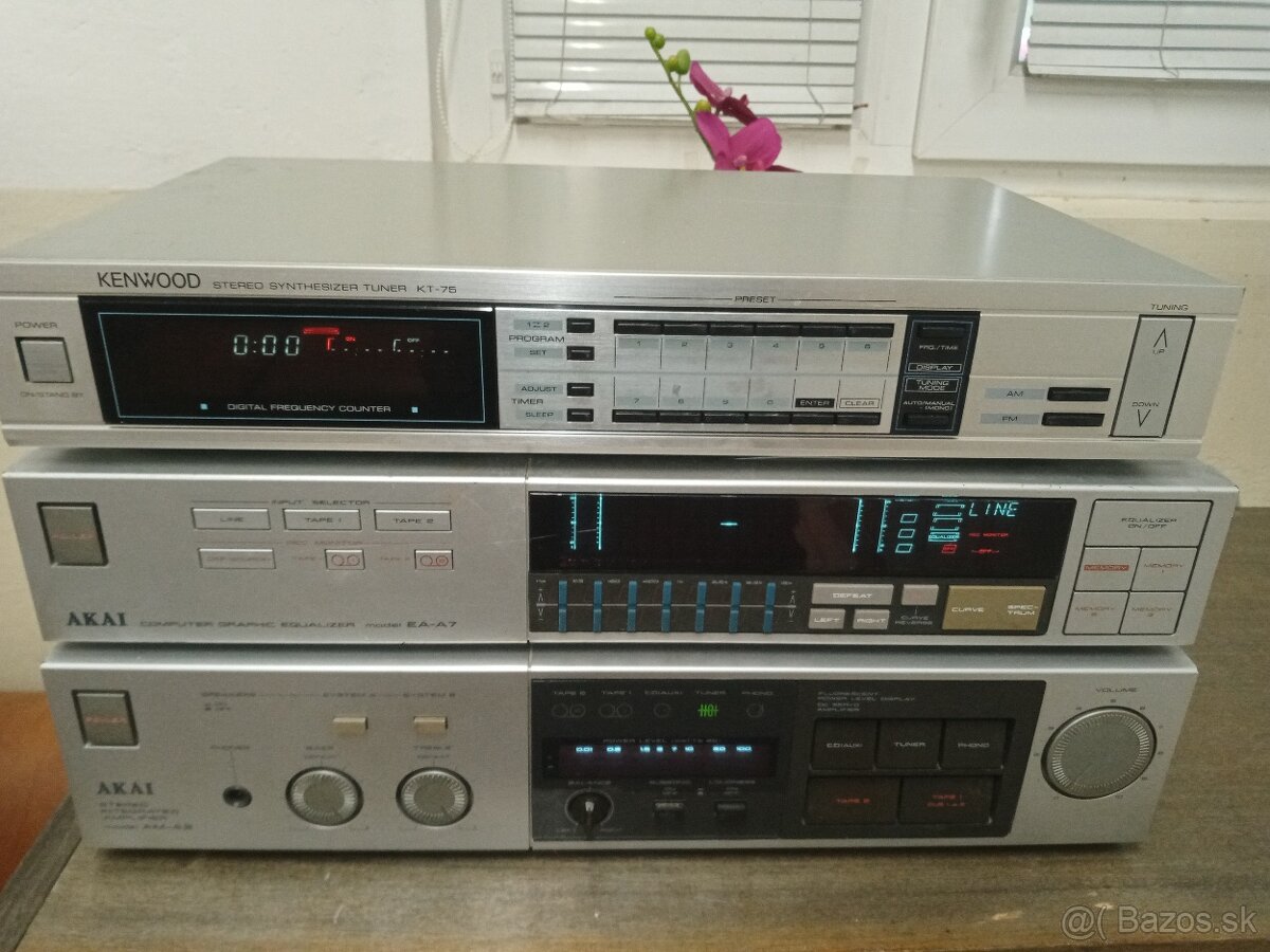 Predám hifi zostavu Akai stereo amplifer AM-A3 a Akai EA-A7 - 10