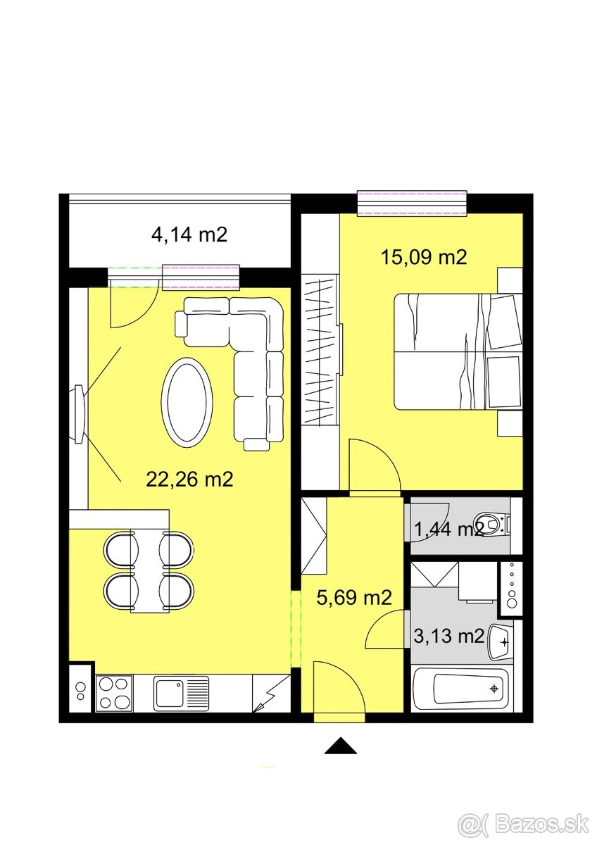 Nový 2 izbový byt v projekte KONGRES Strážske - SKOLAUDOVANÉ - 10