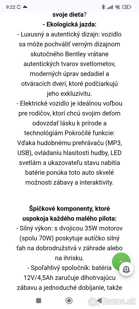 Elektrické auto Bentley - 10