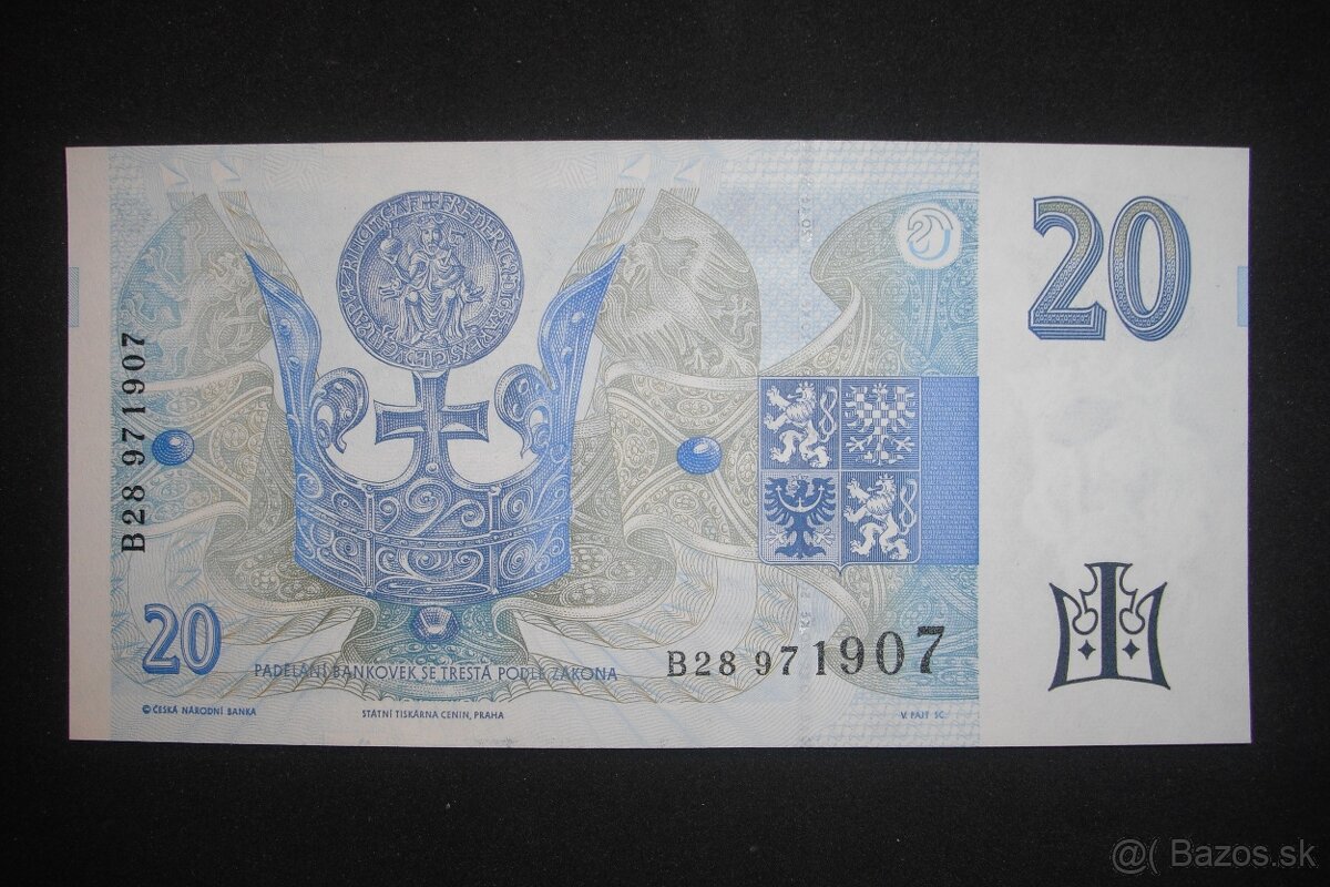 predam Ceskoslovenske a Ceske 10, 20, 50 korun UNC - 10