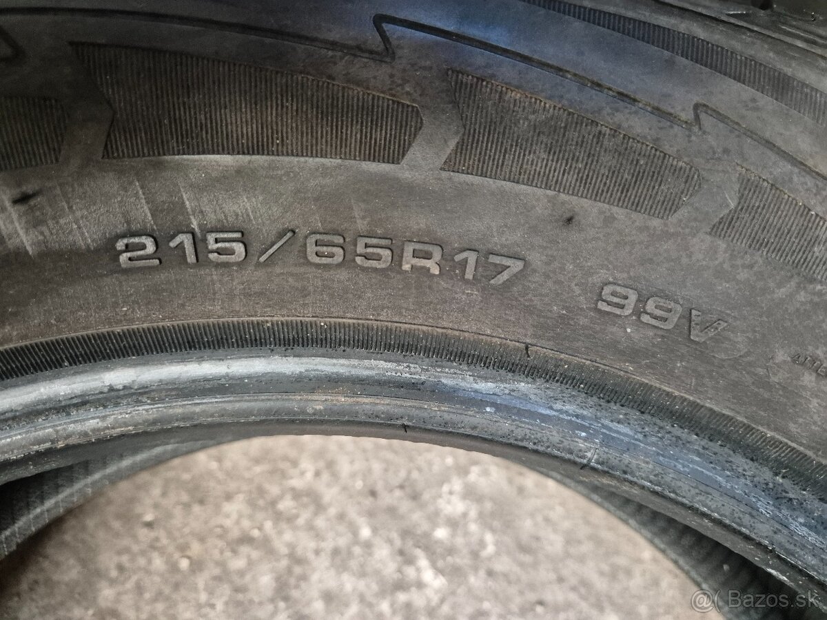 215/65 r17 zimné 4 ks GOODYEAR dezén 8,3 - 7,1 mm - 10