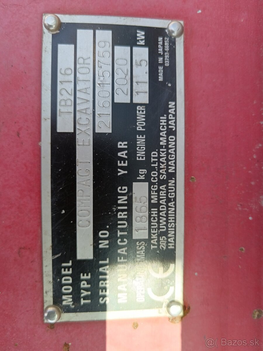 Minibager Takeuchi TB216 - 10